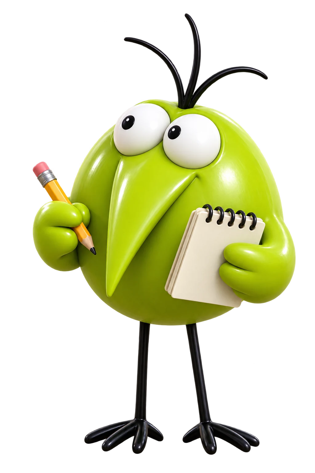 Le Shadok vert prépare une autre façon de travailler dans son carnet.
